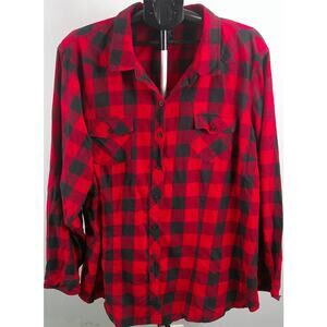 Torrid Button-down Shirt Red Buffalo Check Women's 5